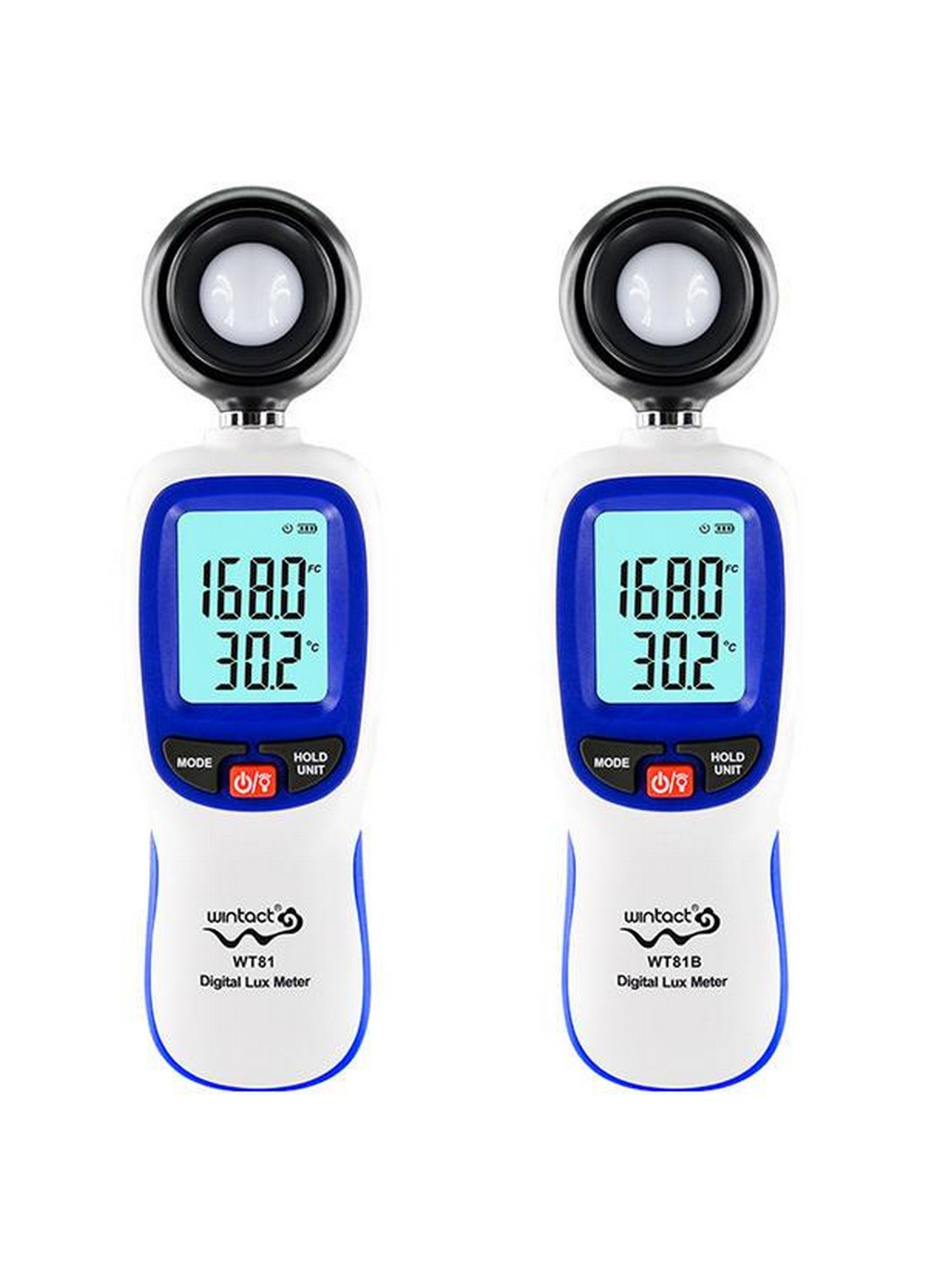 Цифровий люксметр (вимірювач освітленості + термометр) Bluetooth 200000 Lux Wintact (267654601)