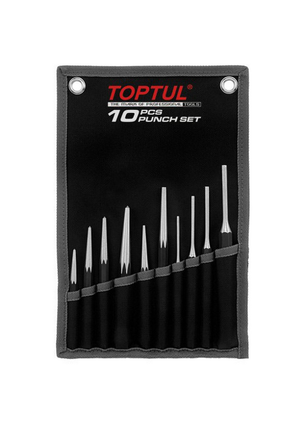 Комплект выколоток и керн в чехле 10ед. TOPTUL (267658155)