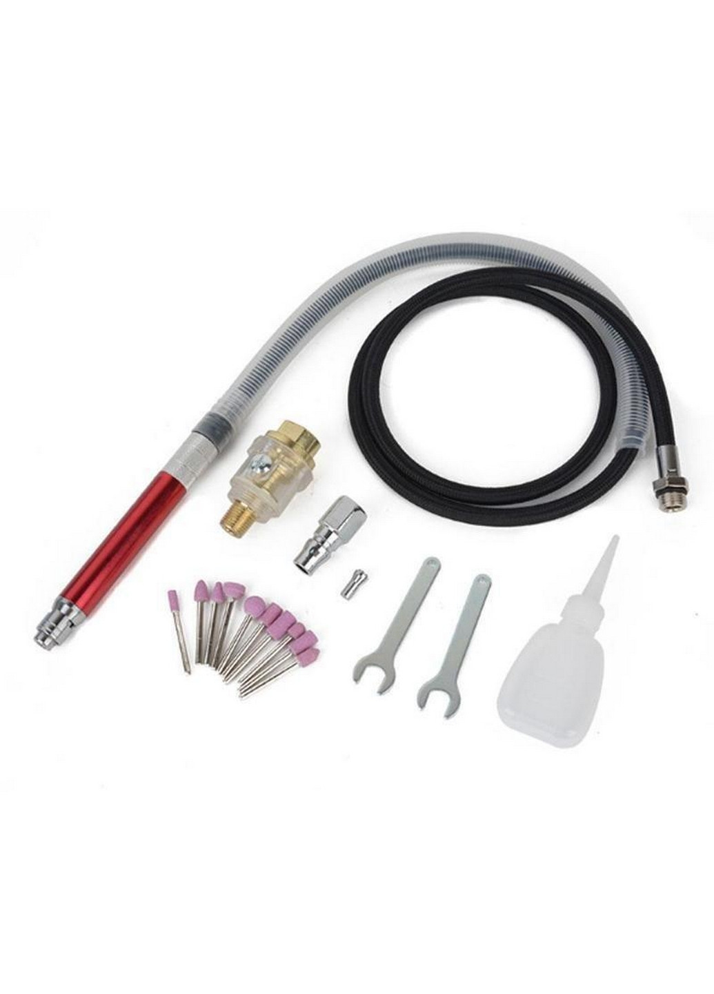 Пневмогравер міні з комплектом шліфувального каміння AIRKRAFT (267657432)