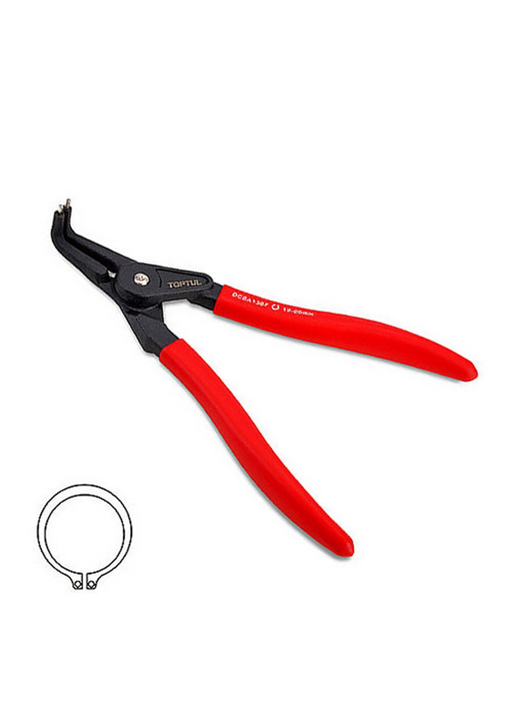 Круглогубці для зняття стопорних кілець 9" (розтиск загнуті) посилені TOPTUL (267656195)