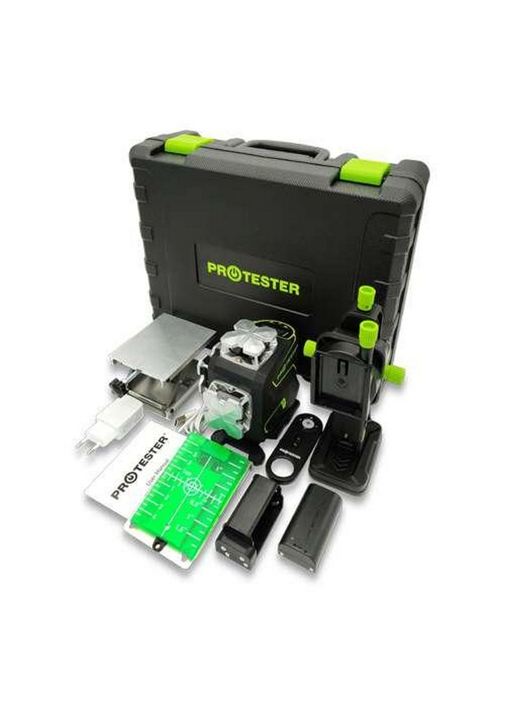 Професійний лазерний рівень PREMIUM, 4x360°(LCD, Bluetooth, ДУ, зелений промінь) No Brand (267657862)