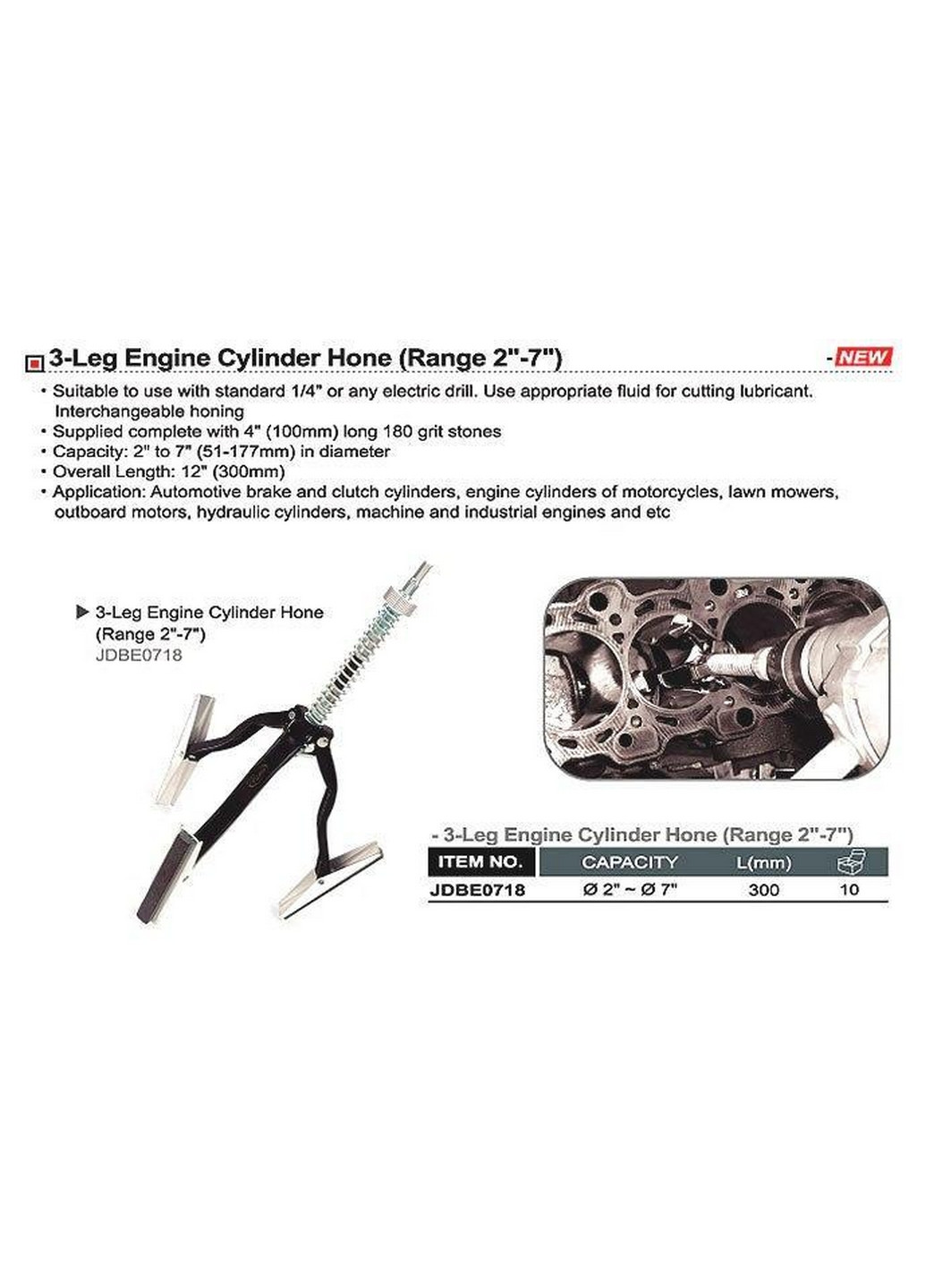 Хон для розточування циліндра 51-178мм TOPTUL (267654370)