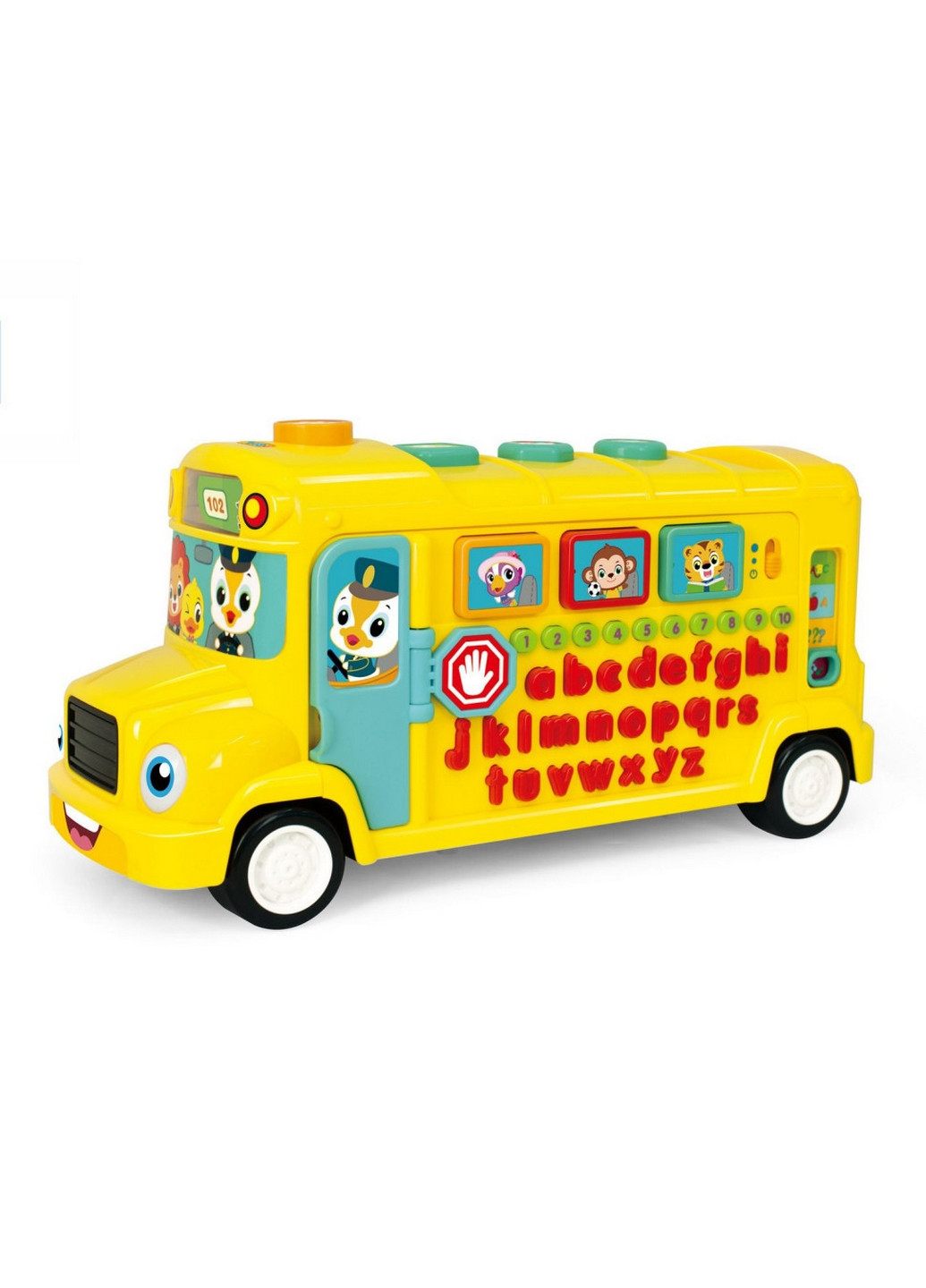Музична розвиваюча іграшка Шкільний автобус англійською мовою 22х18х40 см Hola Toys (267660204)