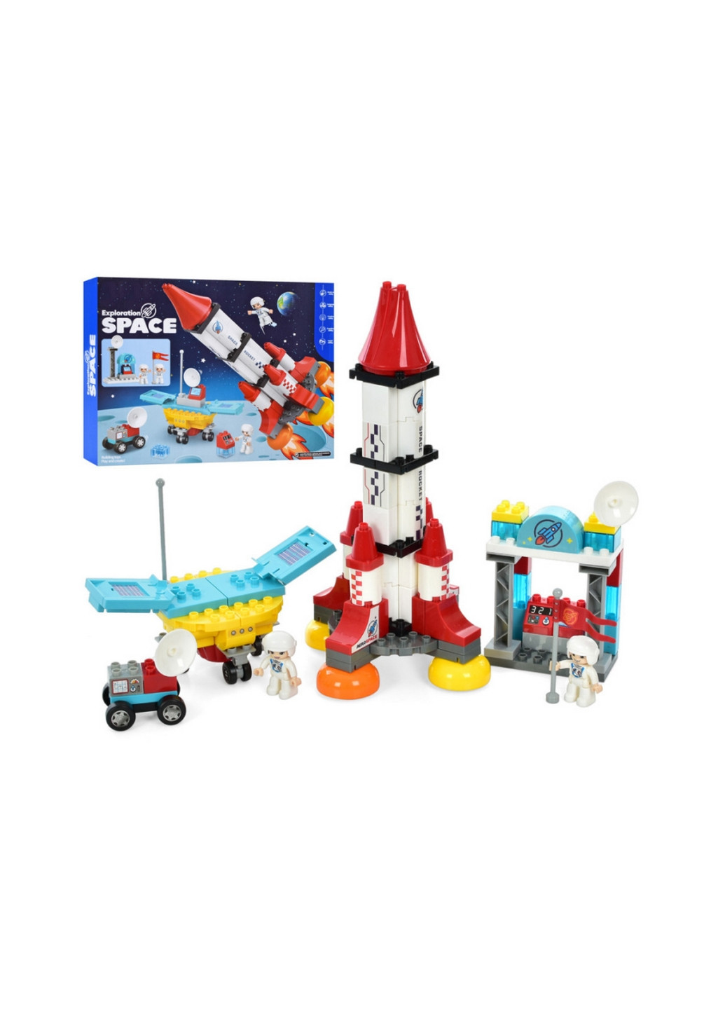 Детский конструктор "Космическая ракета" 126 деталей 10х55х42 см Bambi (267656680)