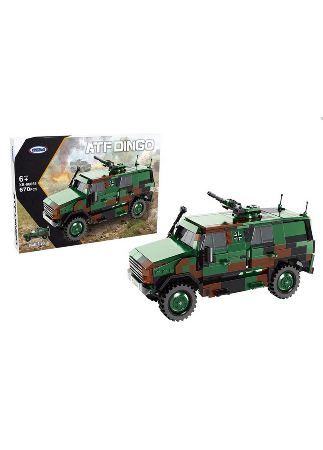 Конструктор "Бронетранспортер Dingo" 670 деталей 7х49х36 см XingBao (267658317)