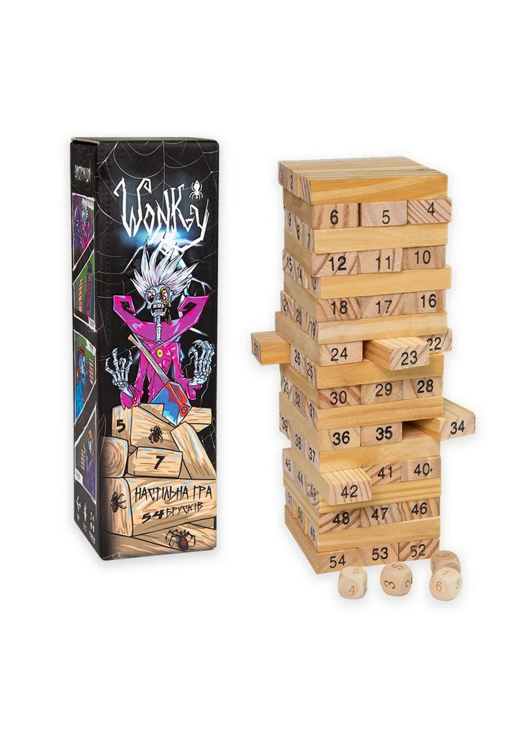 Развлекательная игра "Wonky" деревянная, на украинском языке 28х8х8 см Strateg (267654941)