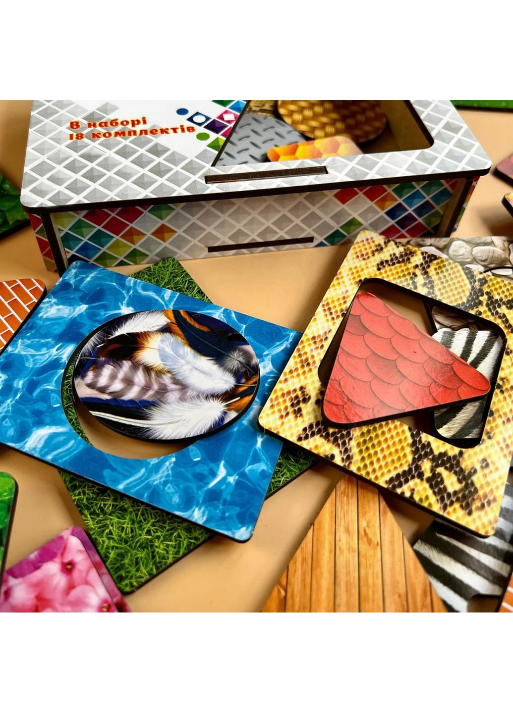 Деревянные Досточки Сегена "Перья" с узорами 4х12х17,5 см Ubumblebees (267658659)