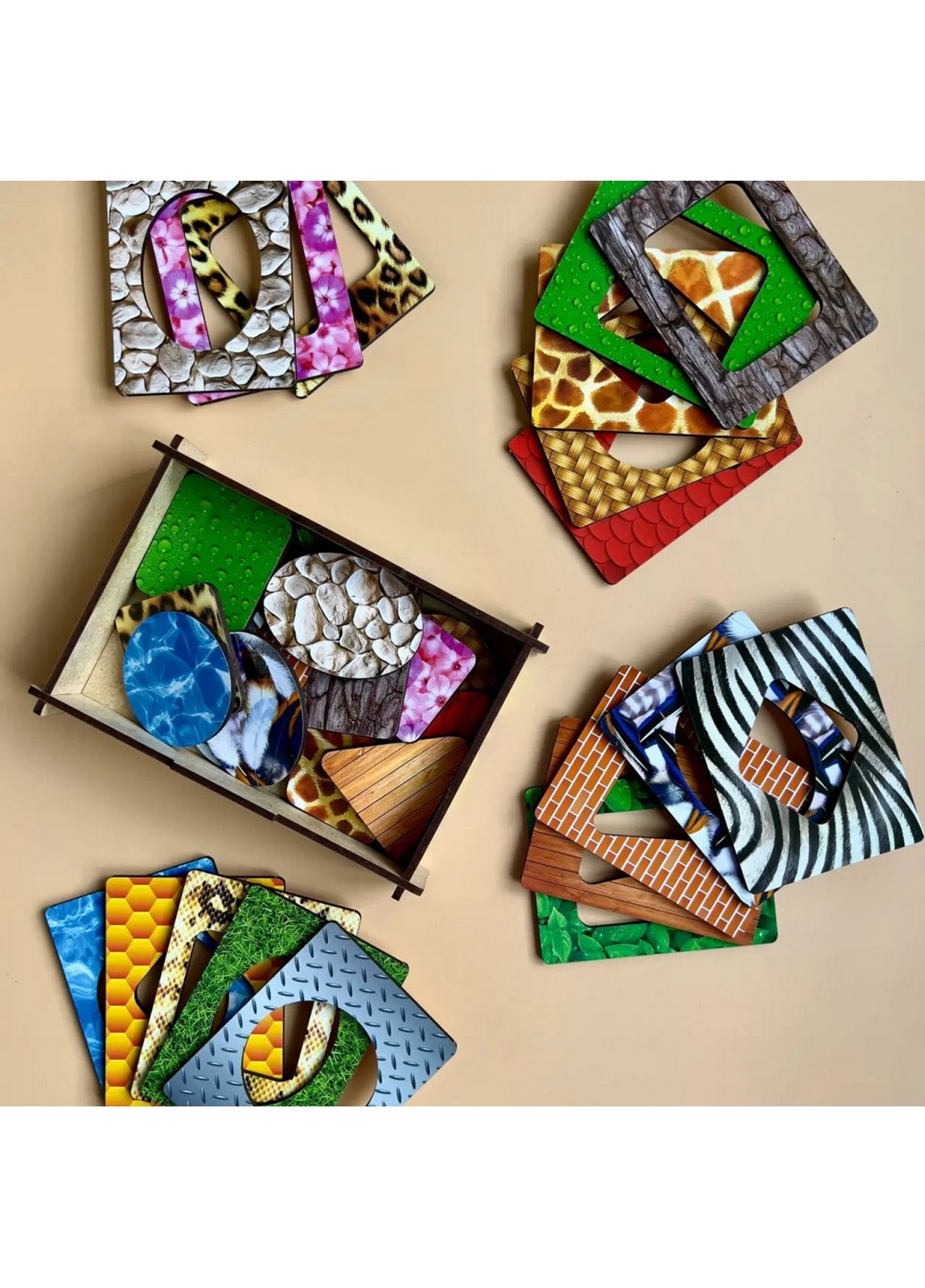 Деревянные Досточки Сегена "Перья" с узорами 4х12х17,5 см Ubumblebees (267658659)