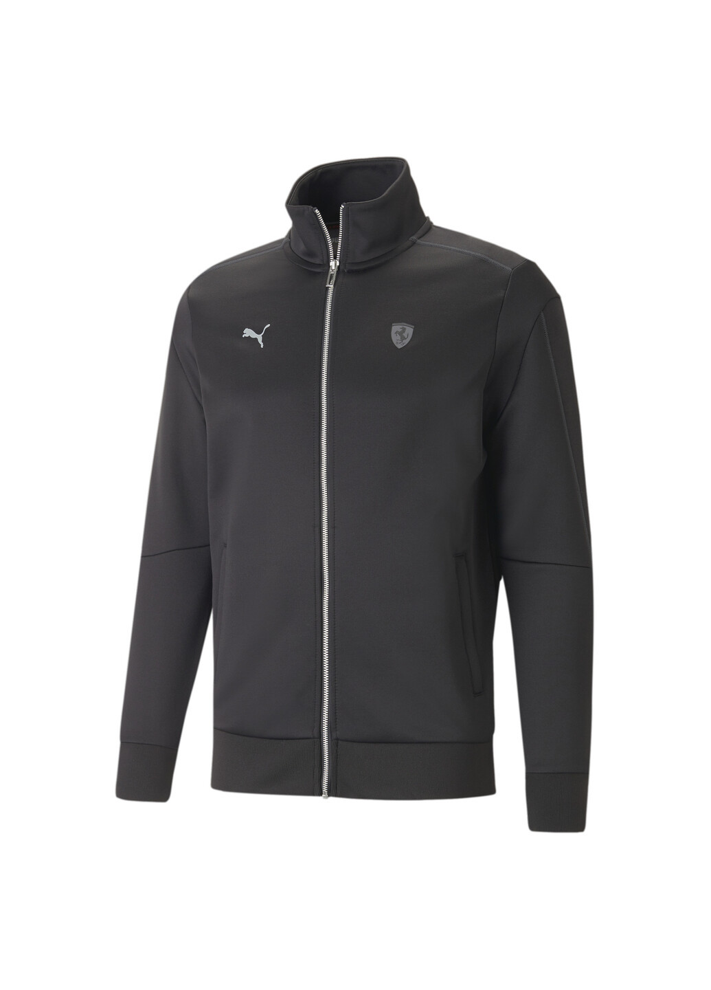 Черная демисезонная олимпийка scuderia ferrari style mt7 track jacket men Puma