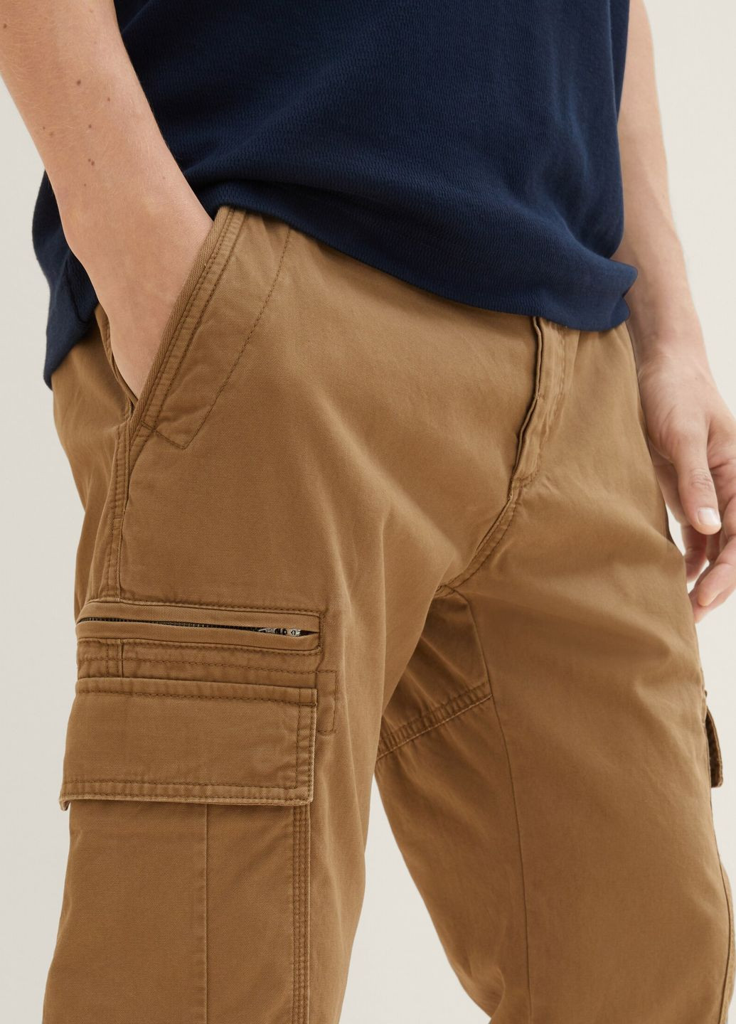 Коричневые кэжуал демисезонные брюки Tom Tailor