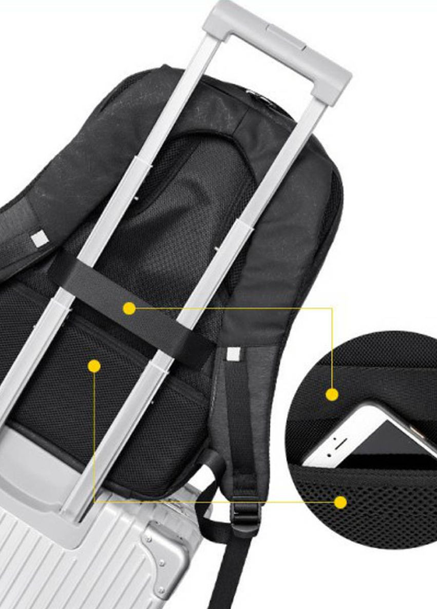 Рюкзак городской B00208 для ноутбука 15.6" с USB объем 24л. Черный (AH-B00208-2268) Arctic Hunter (267577696)