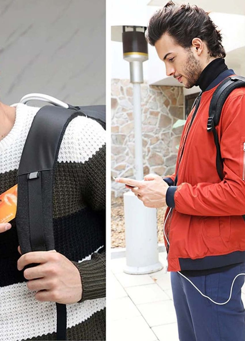 Рюкзак городской B00193 с USB для ноутбука 15,6" объем 22л. Черный (AH-B00193-2950) Arctic Hunter (267577790)