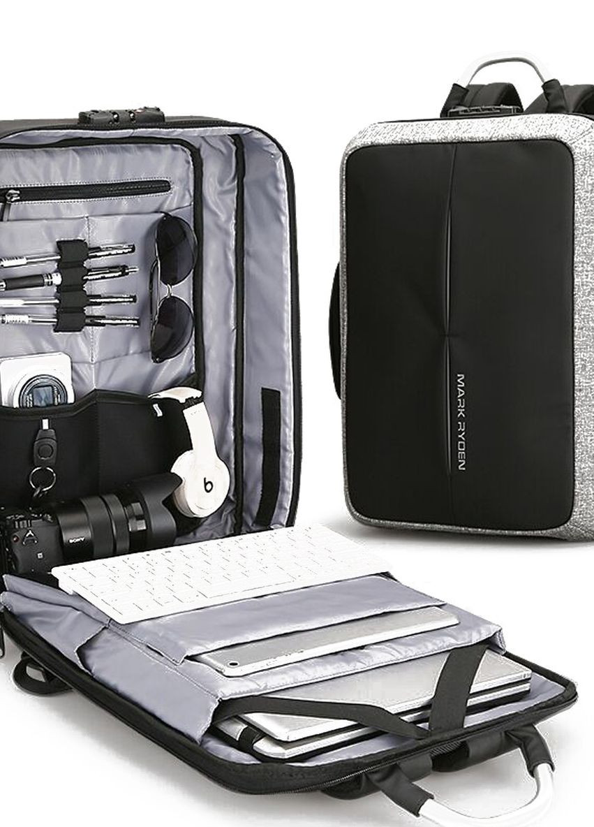 Рюкзак міський Case MR6832 BK для ноутбука 15,6" з USB об'єм 20 л. (MR6832-00-2232UA) Mark Ryden (267577705)
