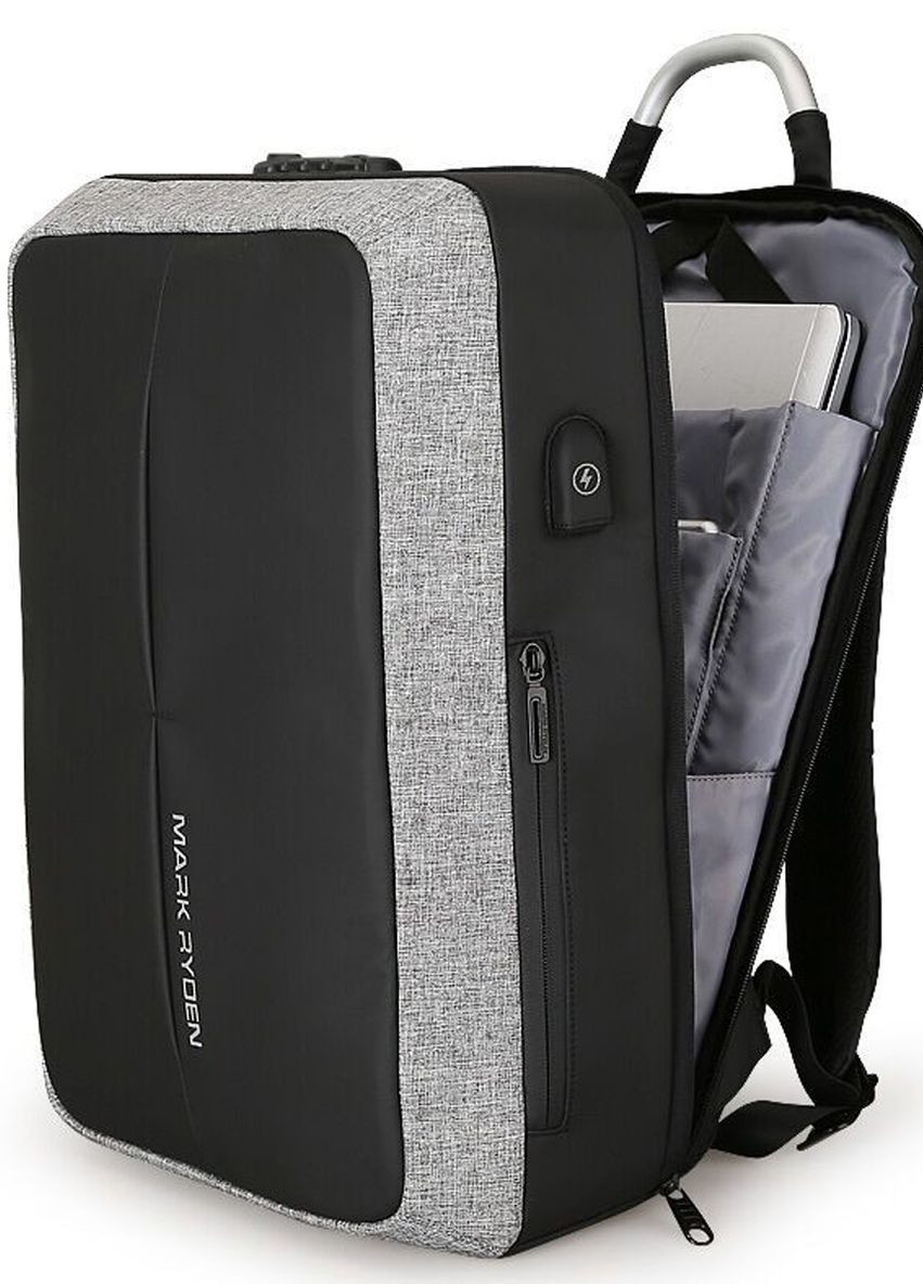 Рюкзак городской Case MR6832 BK для ноутбука 15,6" с USB объем 20 л. (MR6832-17-2233UA) Mark Ryden (267577760)