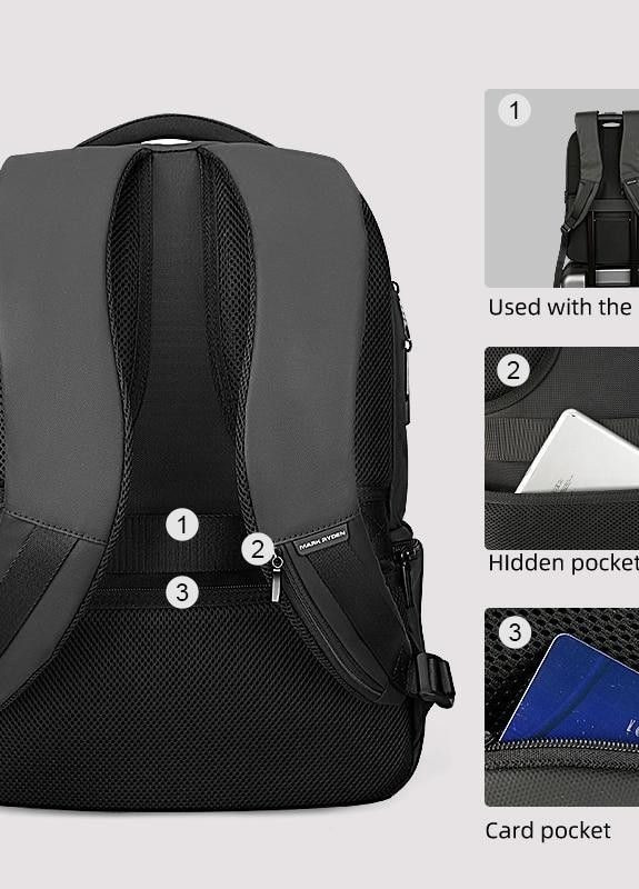 Рюкзак Bastion MR9380 для ноутбука 15,6" об'єм 25л. Чорний (MR9380-2251UA) Mark Ryden (267577775)