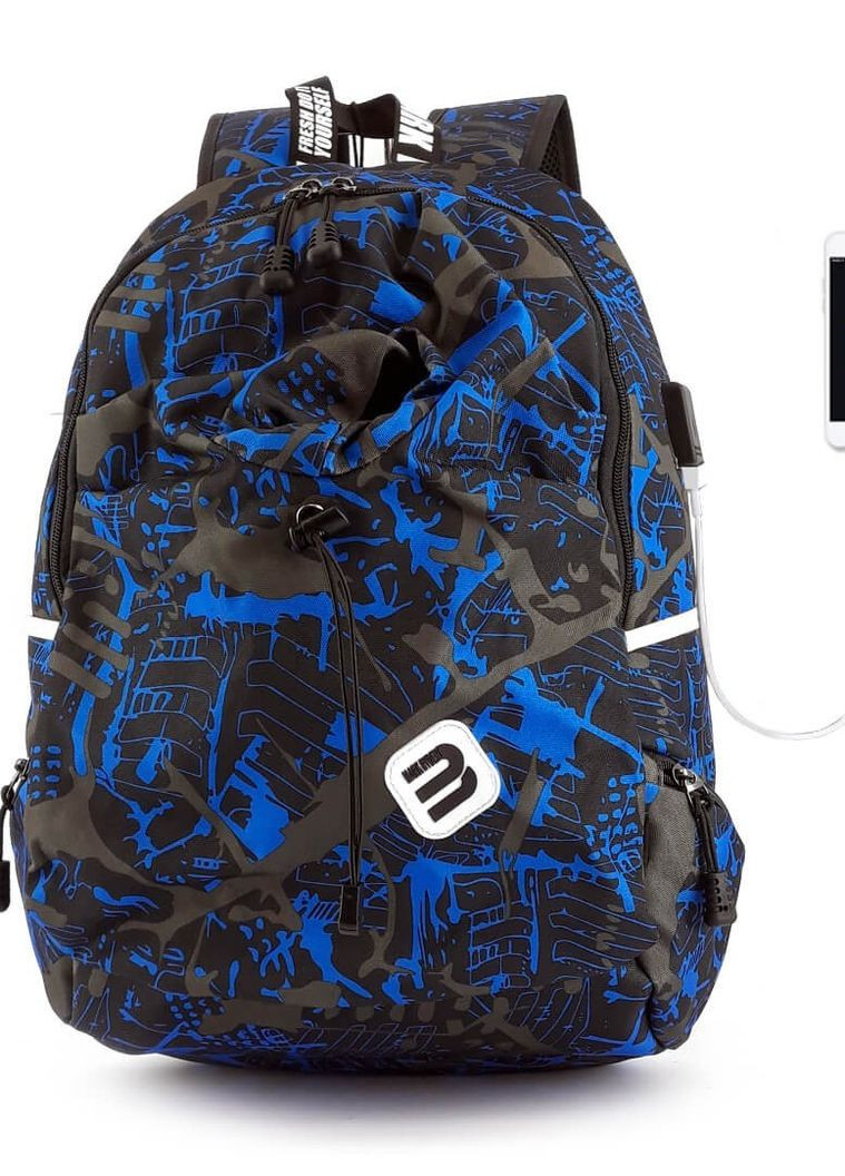 Рюкзак MR6008 DynamicPlanet для ноутбука 15,6" с USB объем 23 л. Темно-синий (MR6008CD-07-2485UA) Mark Ryden (267577749)