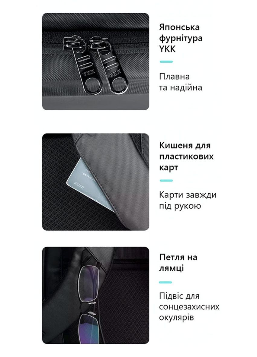 Рюкзак MR2958 для ноутбука 15,6" об'єм 15 л Чорний (з вбудованим замком) (MR2958-00-3086UA) Mark Ryden (267577788)