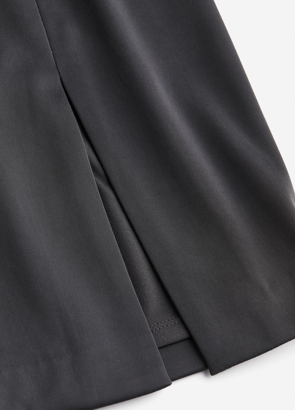 Темно-серая офисная однотонная юбка H&M