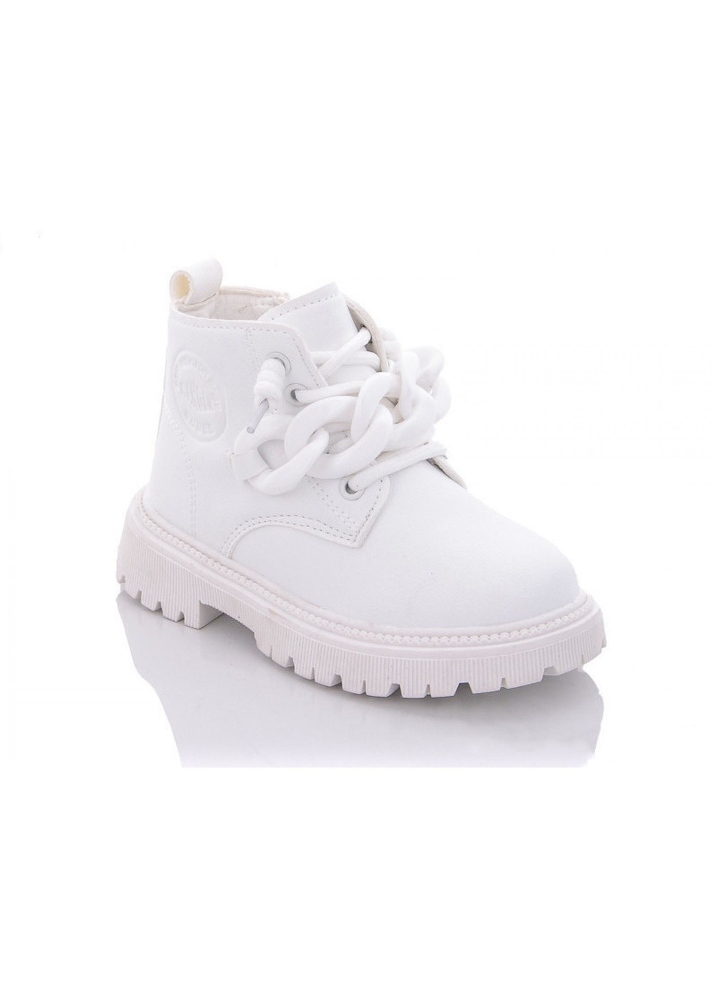Белые повседневные осенние демисезонные ботинки Канарейка