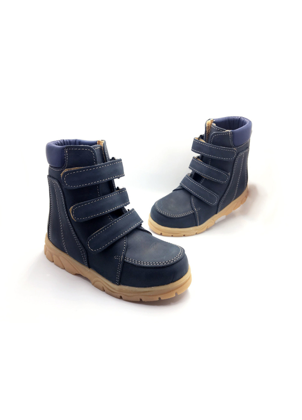 Темно-синие повседневные осенние демисезонные ботинки Ортекс