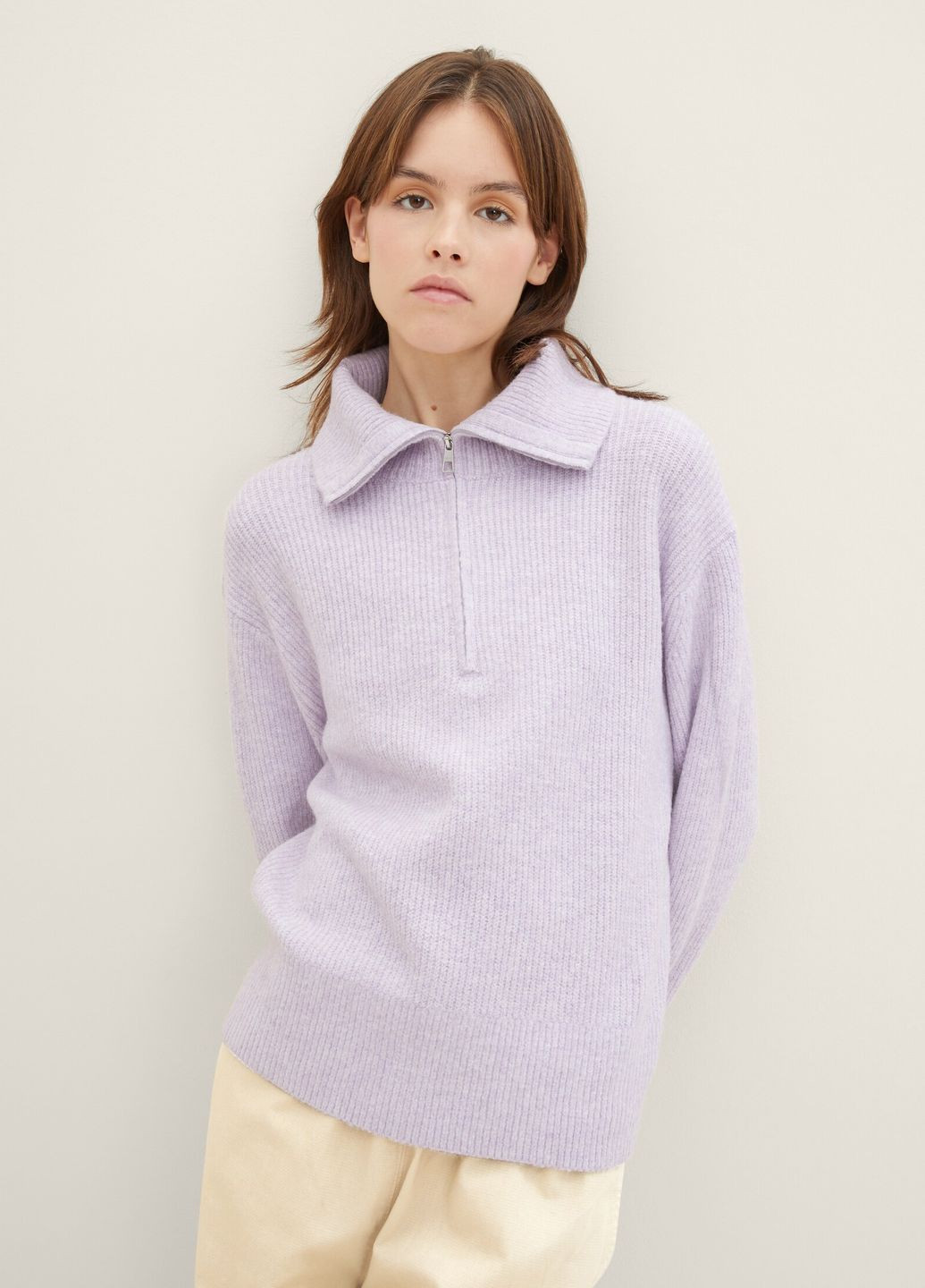 Фиолетовый демисезонный свитер Tom Tailor