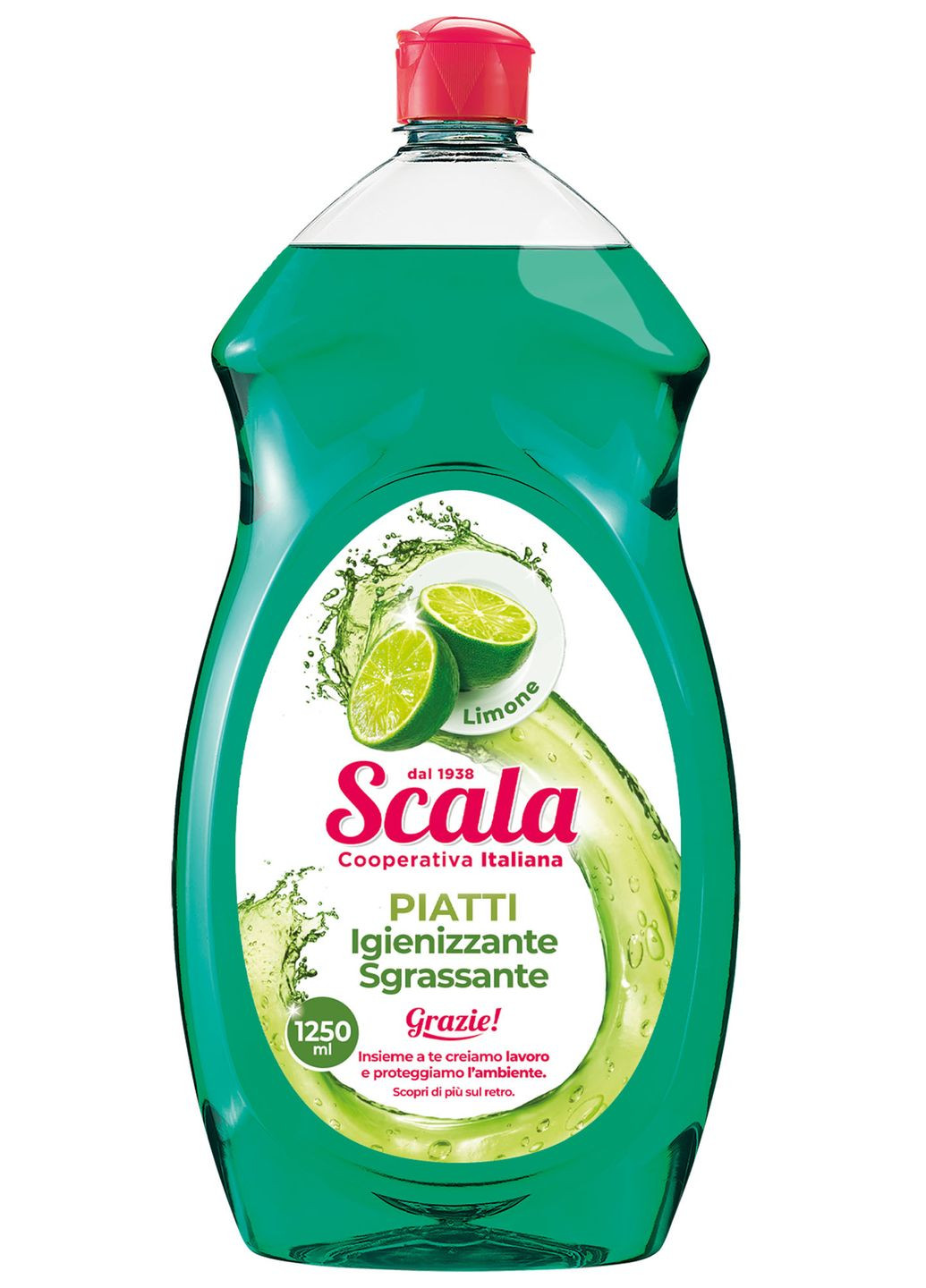 Средство для мытья посуды с ароматом лимона Piatti Limone 1250 мл Scala (268125039)