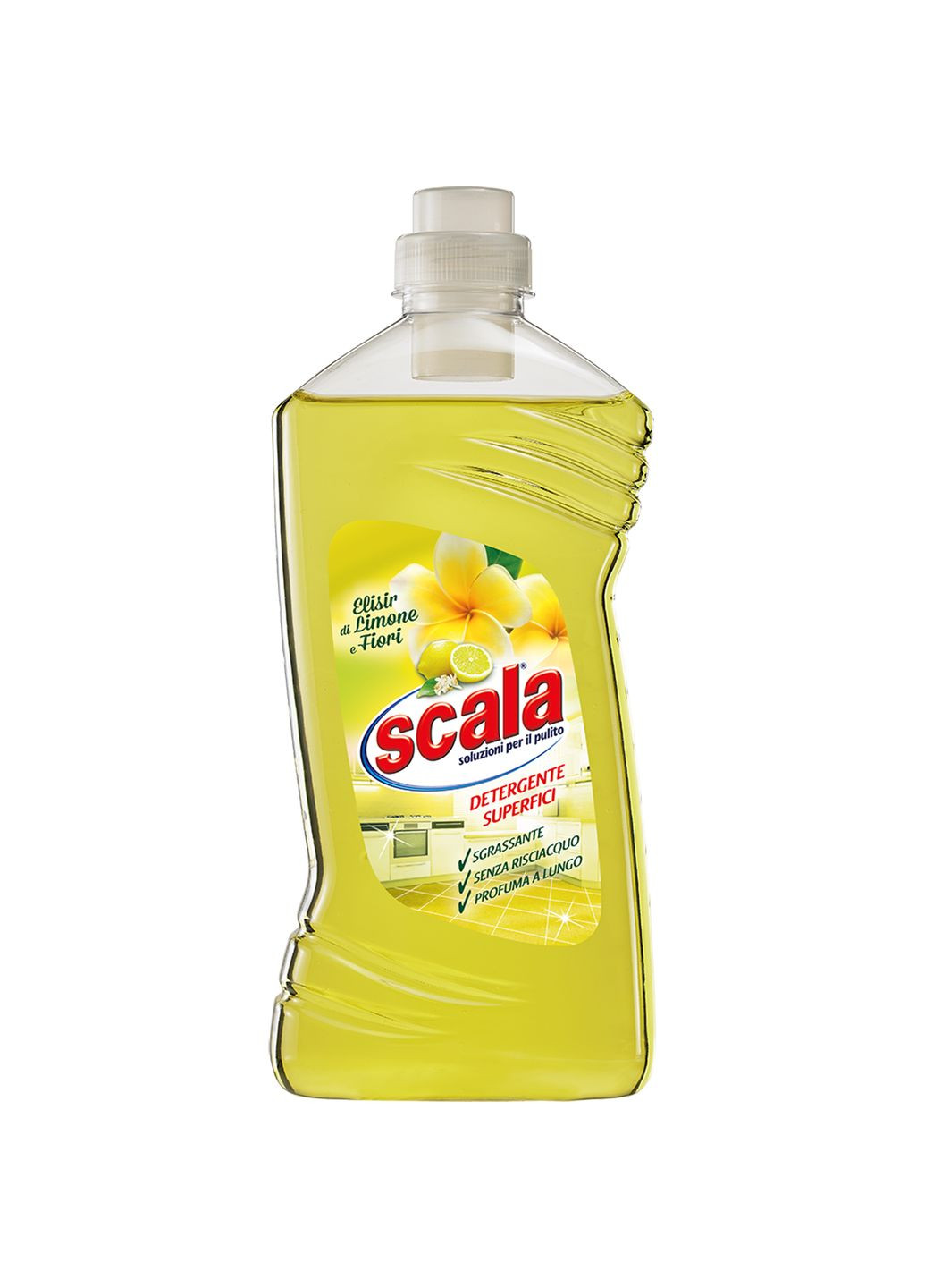 Засіб для миття підлоги та інших поверхонь Detergente Superfici Elisir di Limone e Fiori 1000 мл Scala (268125024)