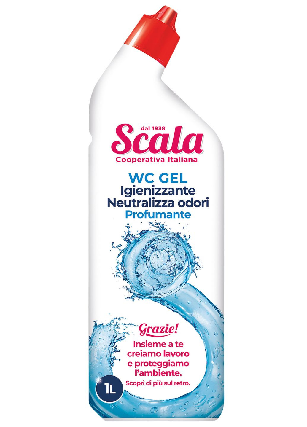 Гель для туалета с нейтрализатором запахов и ароматом свежего бриза WC gel Profumante 1000 ml Scala (268125036)