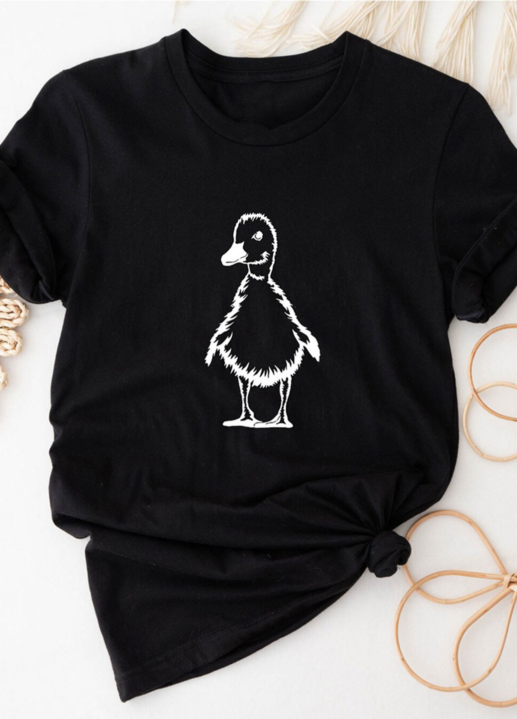 Чорна демісезон футболка жіноча чорна goose Katarina Ivanenko