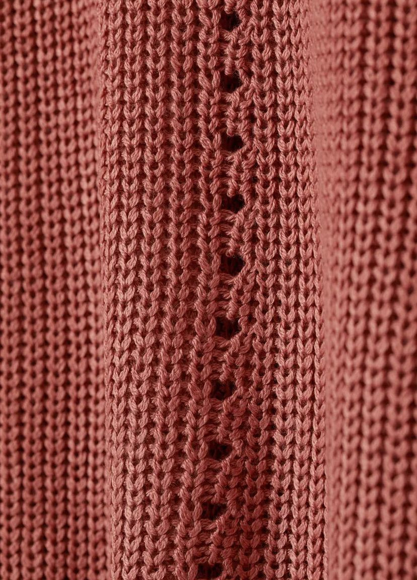 Светло-розовый демисезонный свитер с кружевным узором светло-розовый повседневный демисезон пуловер H&M