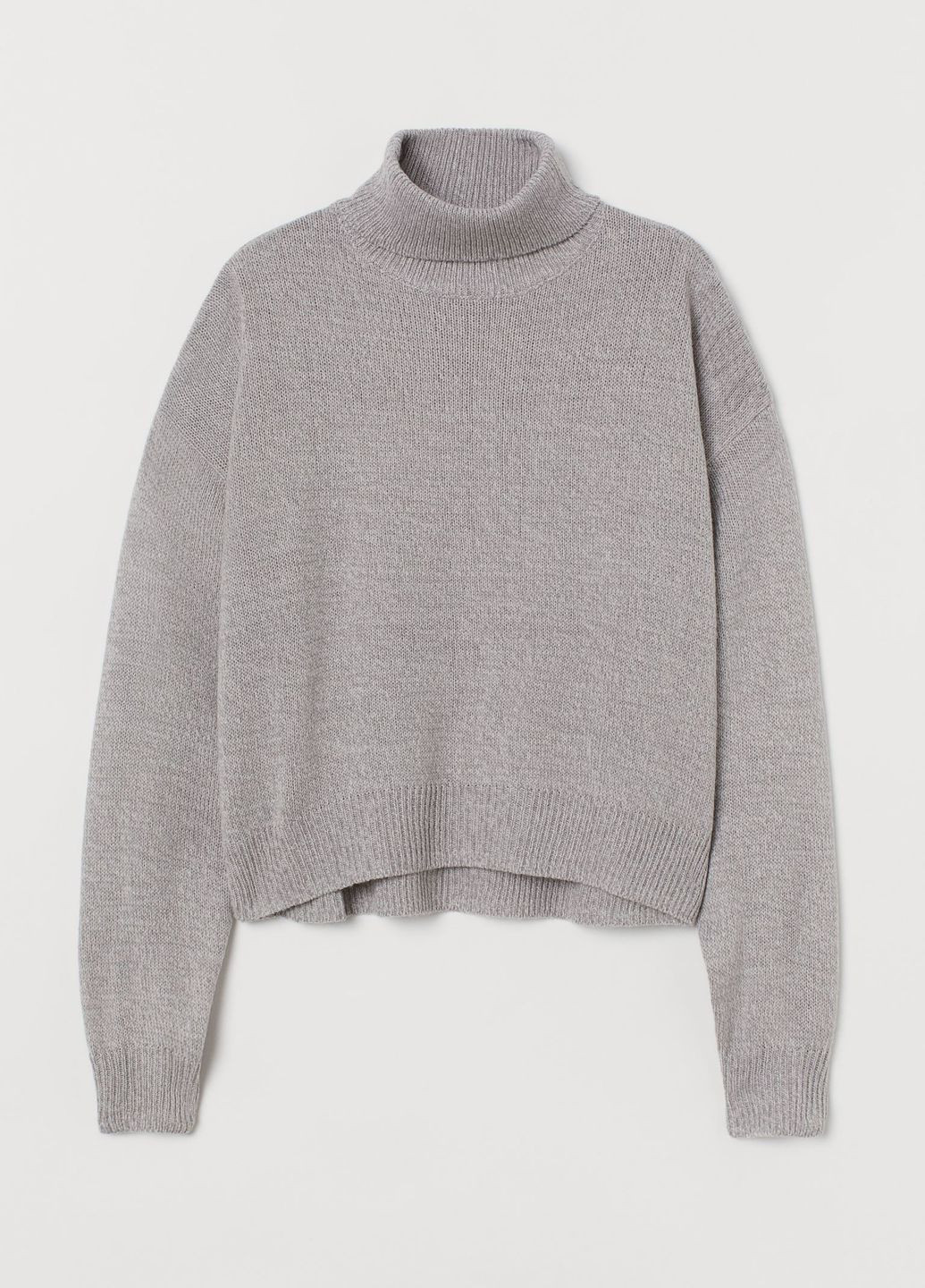 Сірий демісезонний светр з високим коміром сірий повсякденний демісезон пуловер H&M