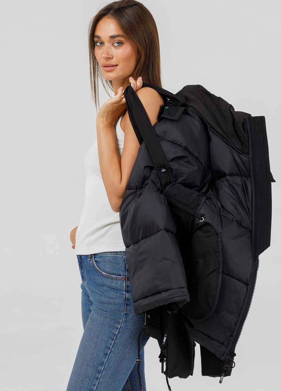 Черная зимняя куртка зимняя молодежная Yimosis