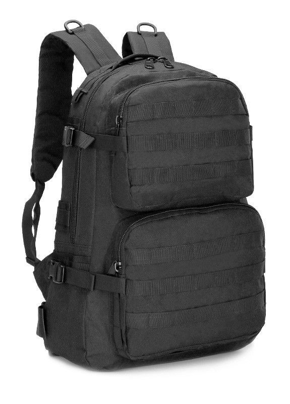 Тактичний штурмовий військовий рюкзак Armour Tactical Oxford 600D (з системою MOLLE) 40 літрів Чорний No Brand 07-40 (267729112)