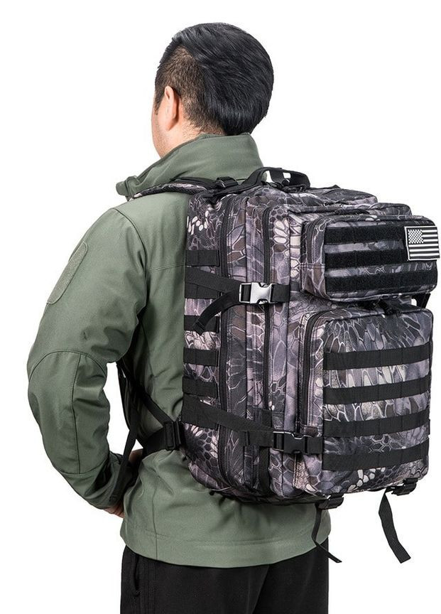 Тактичний рюкзак Armour Tactical Oxford 900D (з системою MOLLE) 45 л Чорний Кріптек No Brand b1145 (267729104)