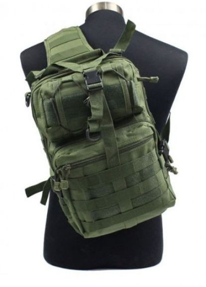 Тактичний штурмовий військовий рюкзак з однією лямкою Armour Tactical М4 Oxford 600D (з системою MOLLE) 20 літрів Олива No Brand m4 (267729094)