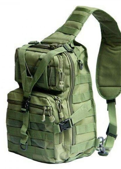 Тактичний штурмовий військовий рюкзак з однією лямкою Armour Tactical М4 Oxford 600D (з системою MOLLE) 20 літрів Олива No Brand m4 (267729094)