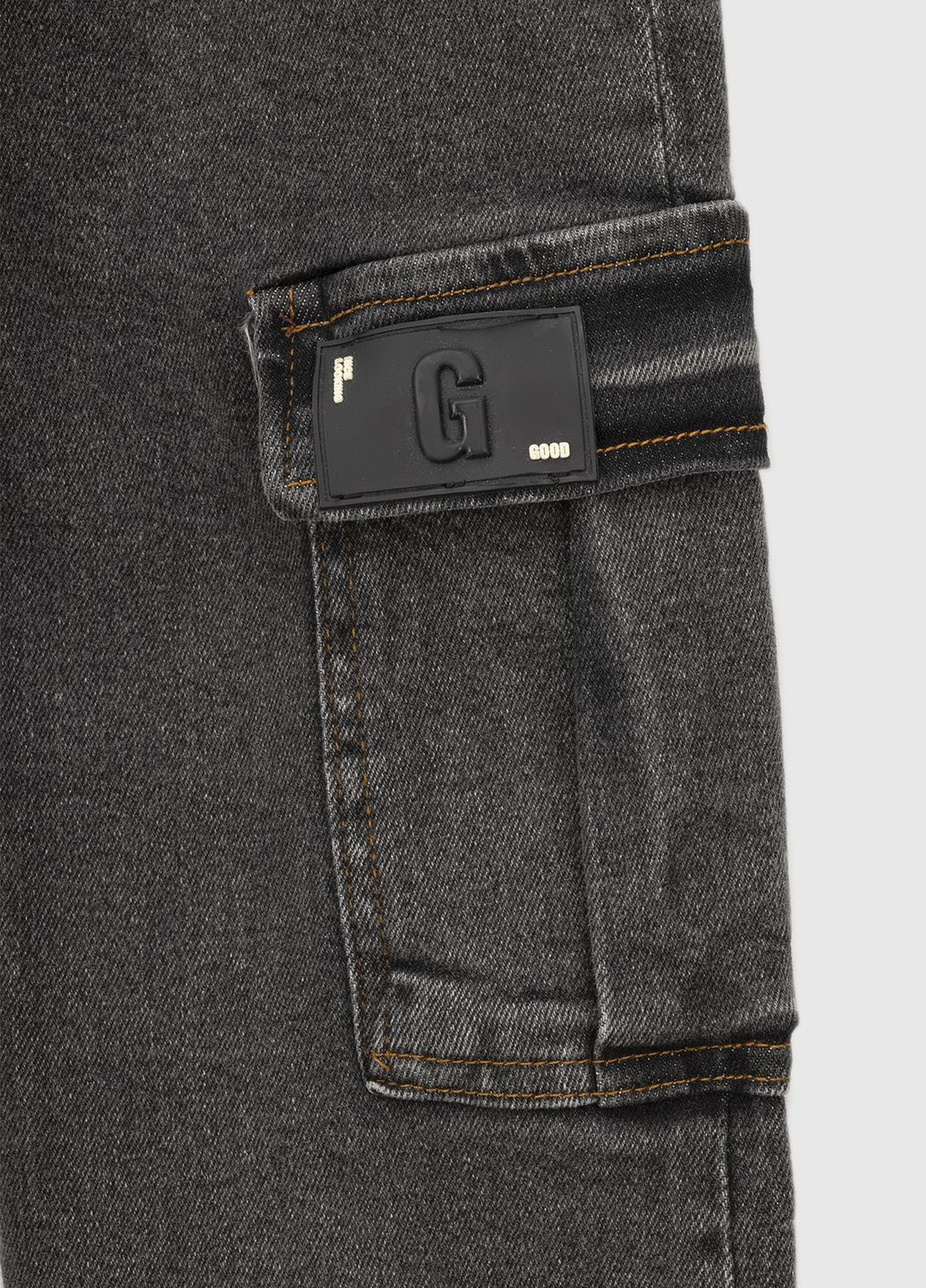 Серые демисезонные джинсы с манжетом Adk