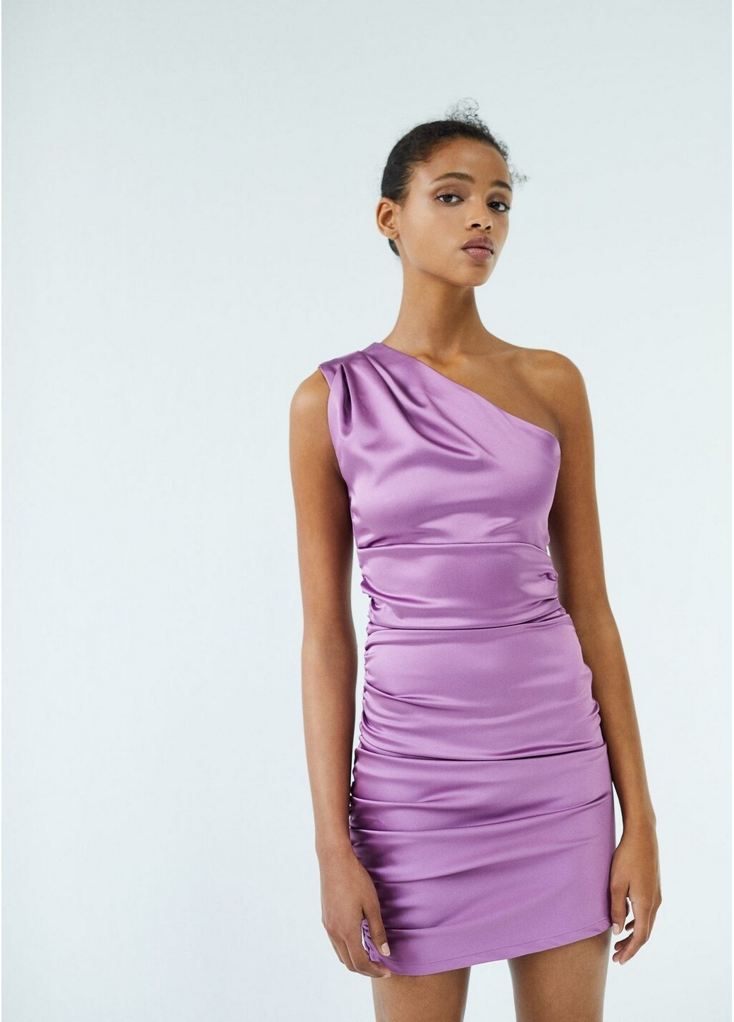Фиолетовое кэжуал платье Mango однотонное
