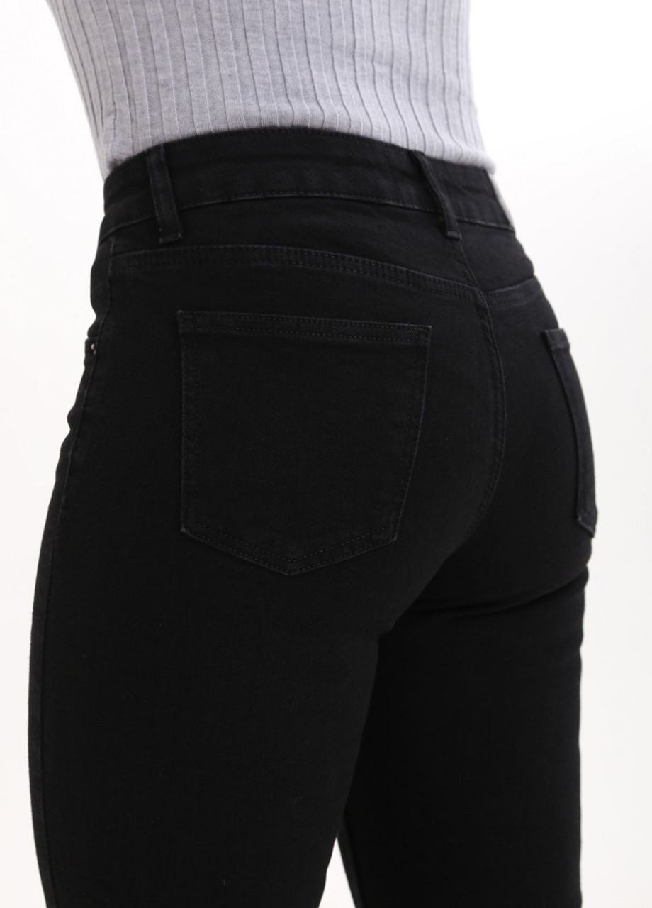 Джинсы женские черные утепленные на флисе узкие Americano RITT - (267749580)