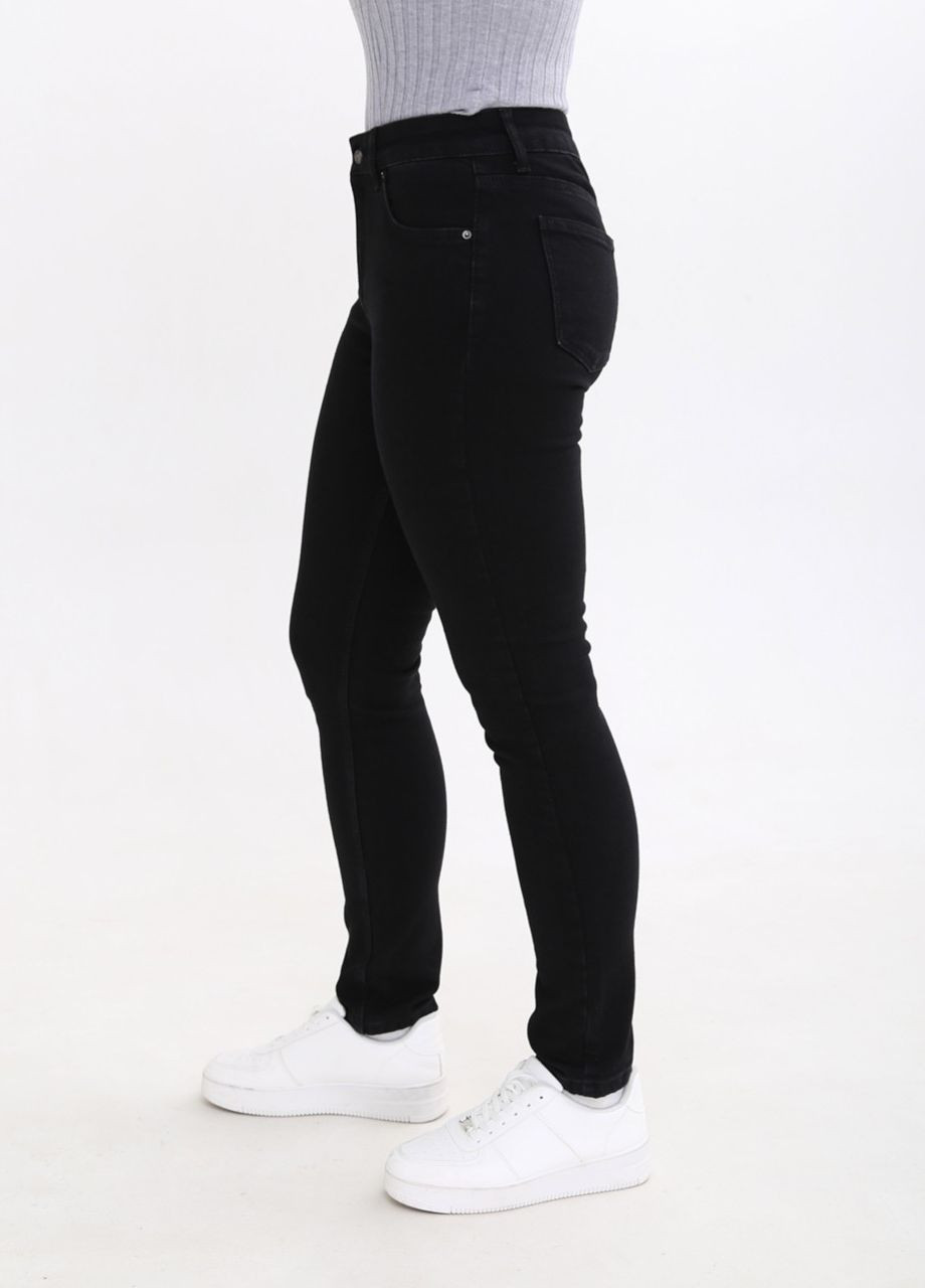 Джинсы женские черные утепленные на флисе узкие Americano RITT - (267749580)