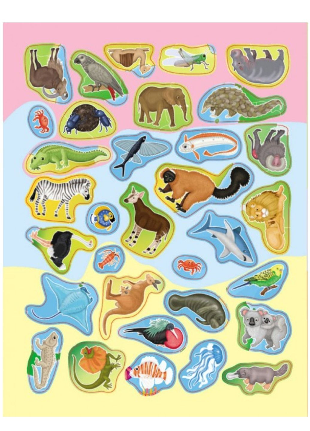 Атлас тварин. Великий альбом із 120 наліпками тварин усіх частин світу та океанів Землі Пегас (267816383)