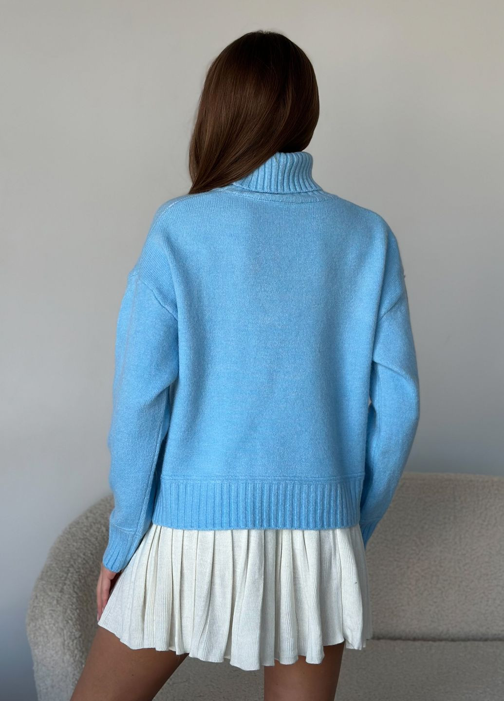 Голубой зимний свитера ISSA PLUS WN20-568