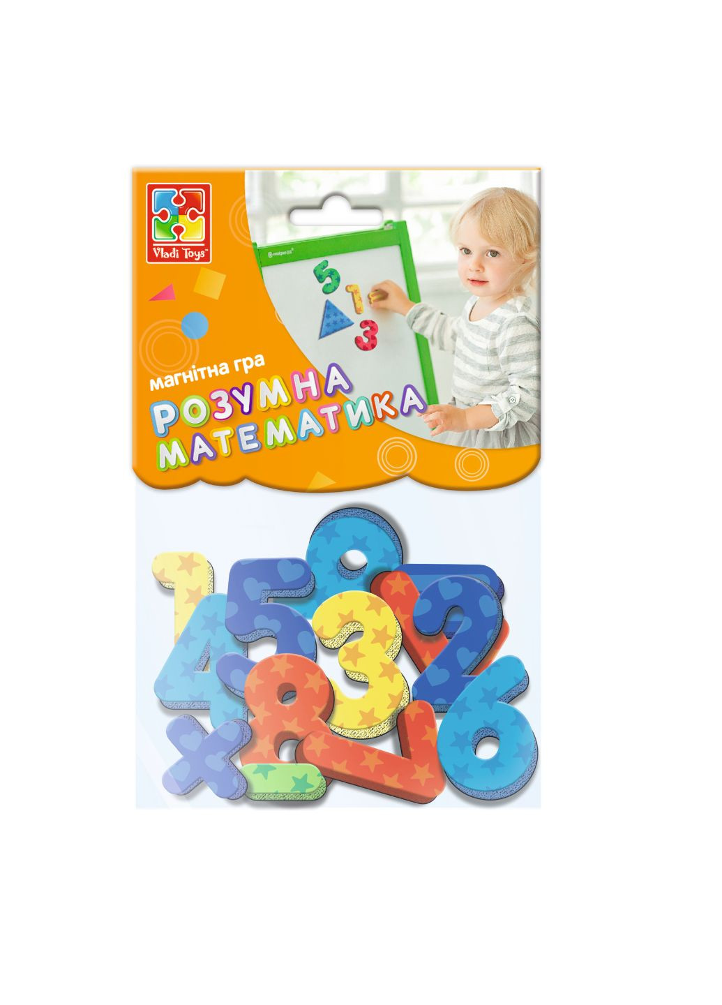 Магнітна гра "Цифри та геометричні фігури" VT5900-01 (укр) Vladi toys (267966222)
