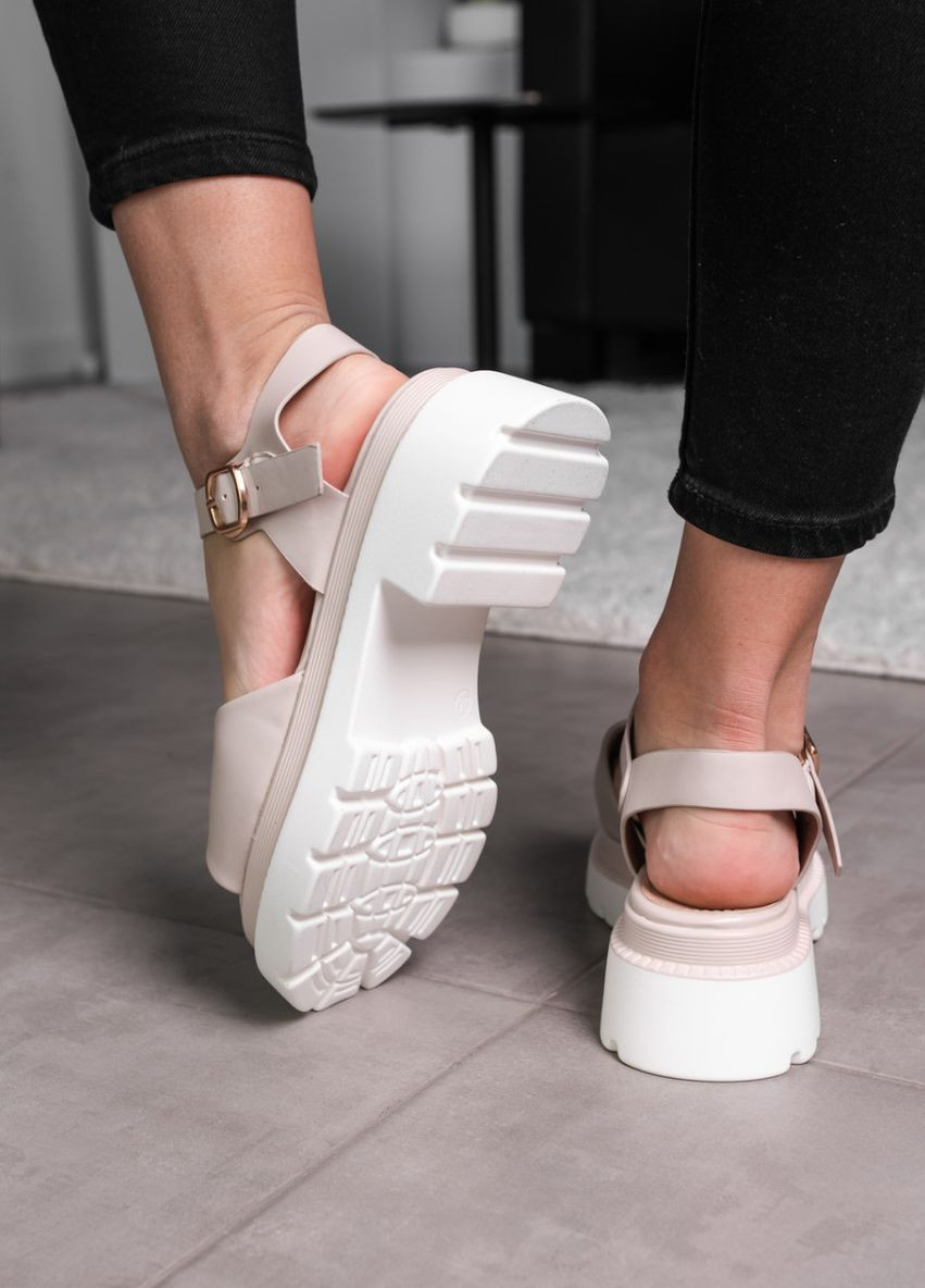 женские сандалии bean 3650 36 размер 23,5 см бежевые Fashion