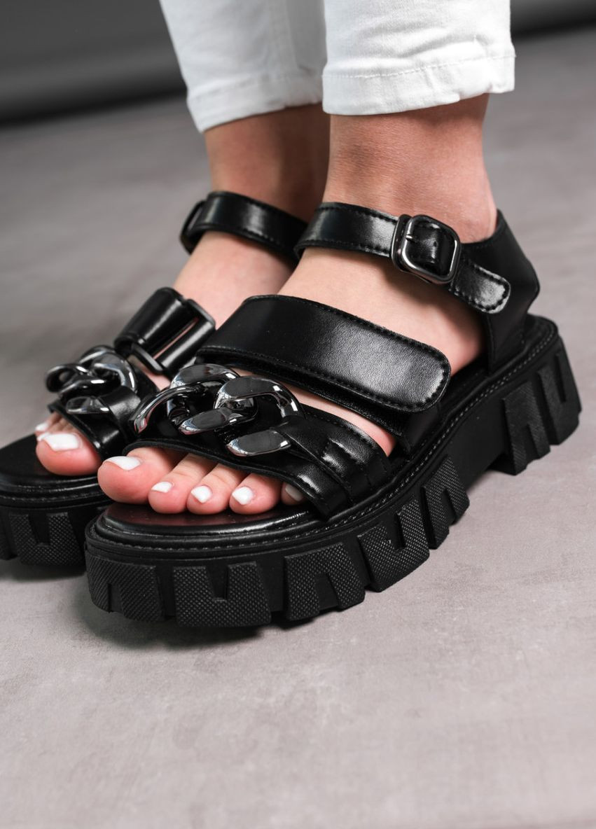 женские сандалии nala 3665 37 размер 23,5 см черные Fashion