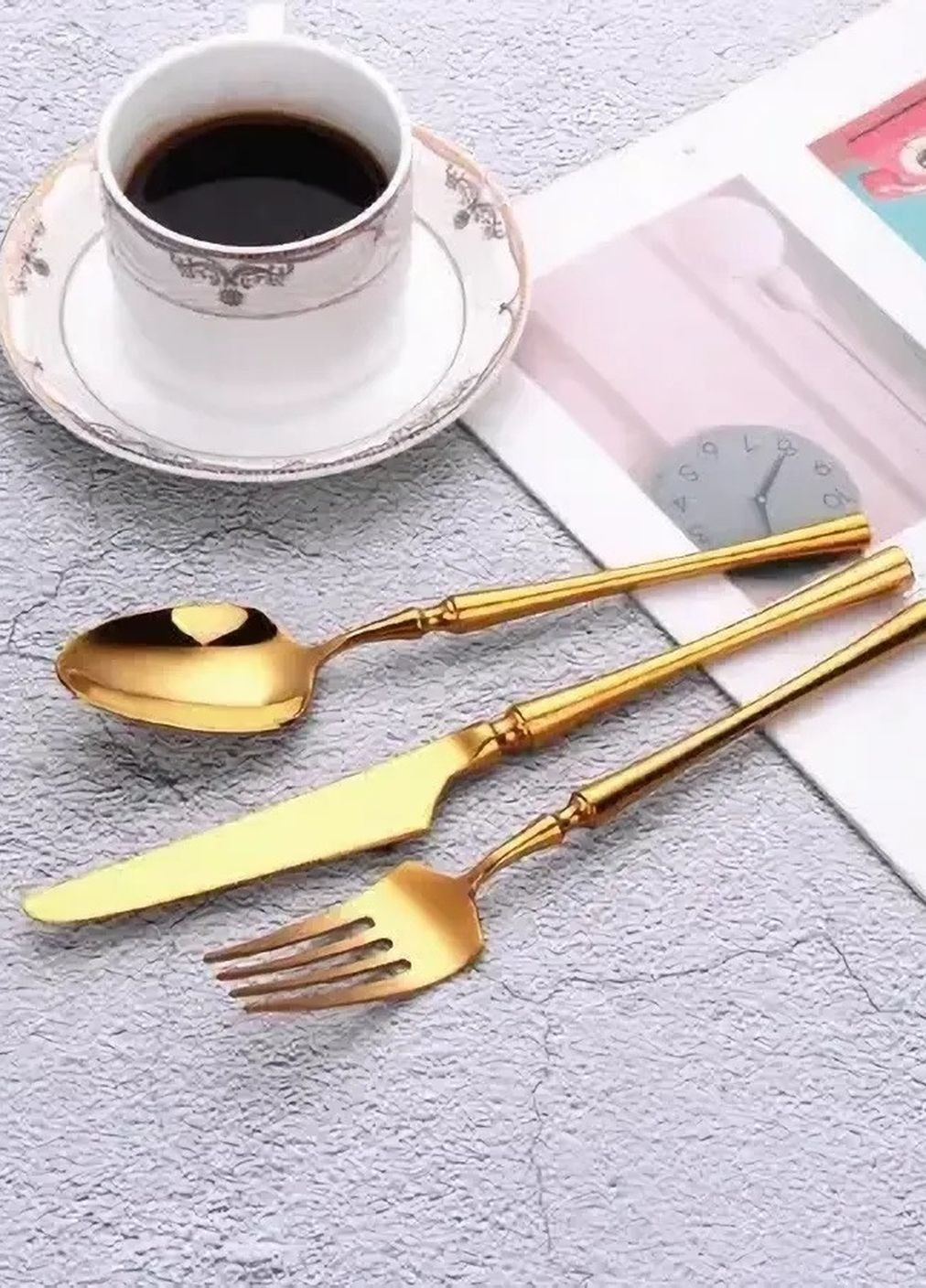Ложка чайная золотого цвета Innsbruck из нержавейки. Приборы для ресторанов кафе и дома REMY-DECOR (267897167)
