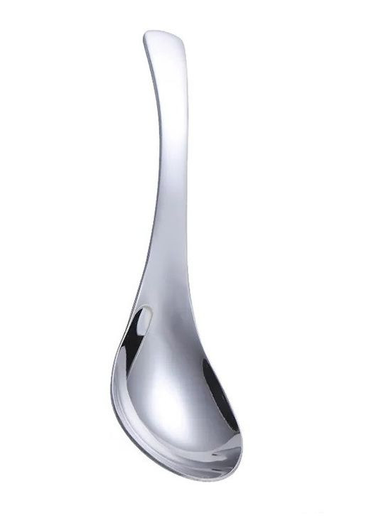 Ложка для супа серебряная из нержавеющей стали восточный стиль азиатская кухня REMY-DECOR (267897086)