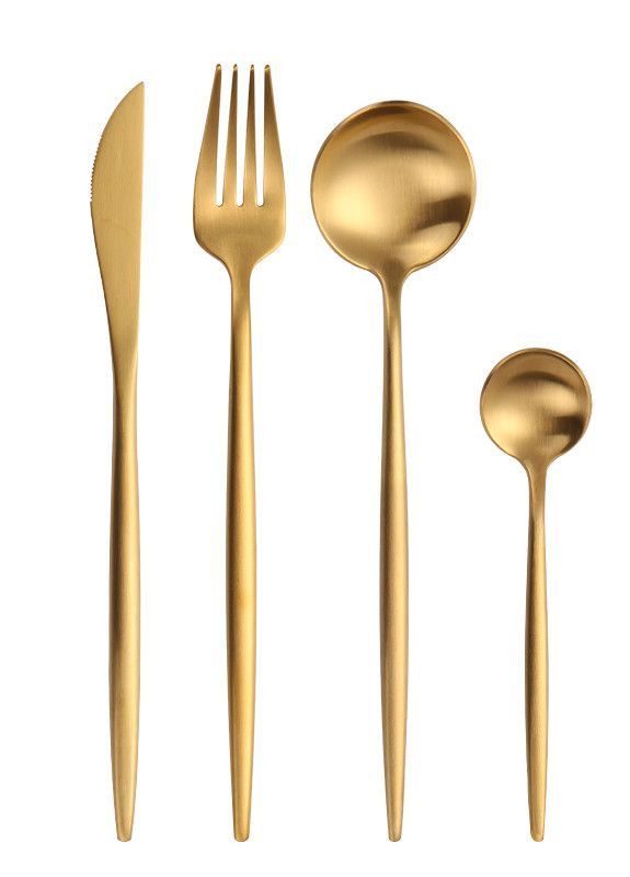 Набор столовых приборов с палочками для еды на 2 персоны золото цвета из нержавеющей стали REMY-DECOR Porto (267897085)