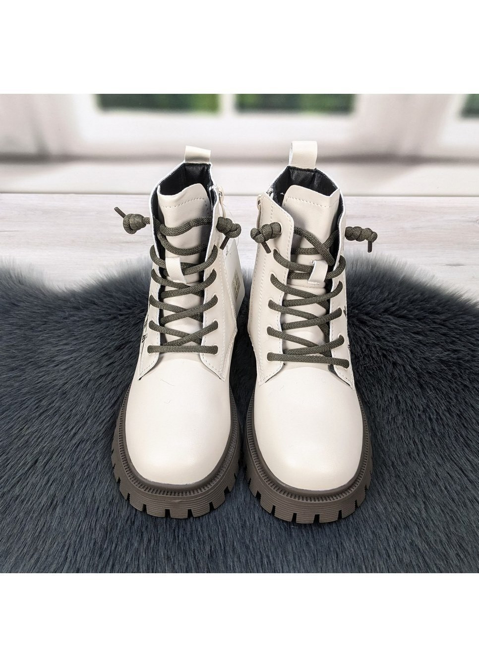 Молочные повседневные зимние ботинки подростковые для девочки зимние Jong Golf