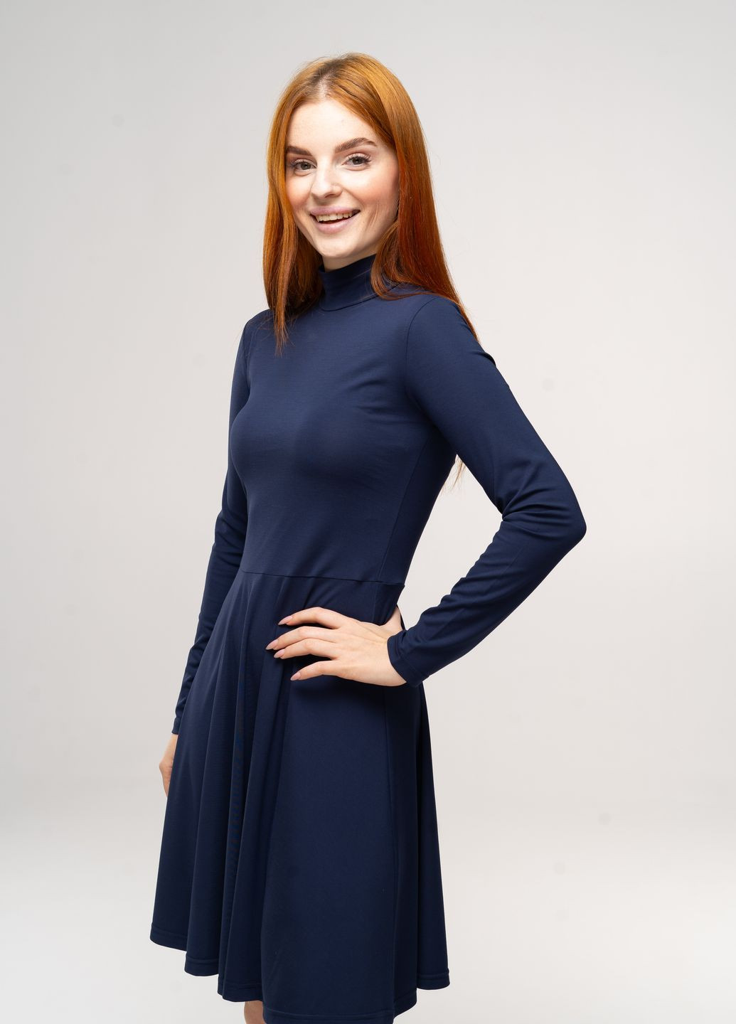 Синя святковий сукня джерсі Роза однотонна